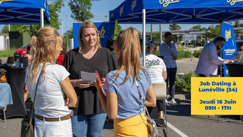 Gojob organise une journée recrutement à Lunéville le jeudi 16 juin 